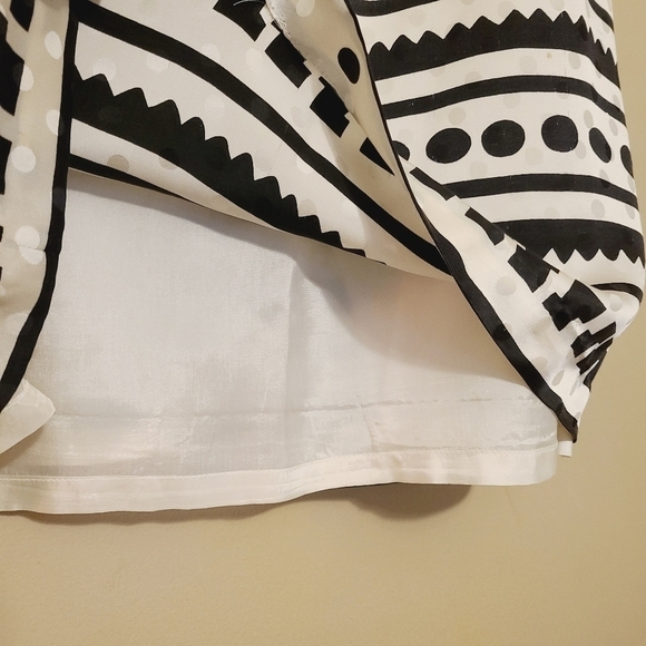 Maggy London | Vintage Graphic Print Silk Pencil Skirt (Size 14) - Picture 10 of 16